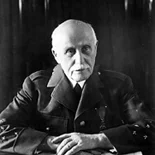 Maarschalk Pétain tijdens een toespraak